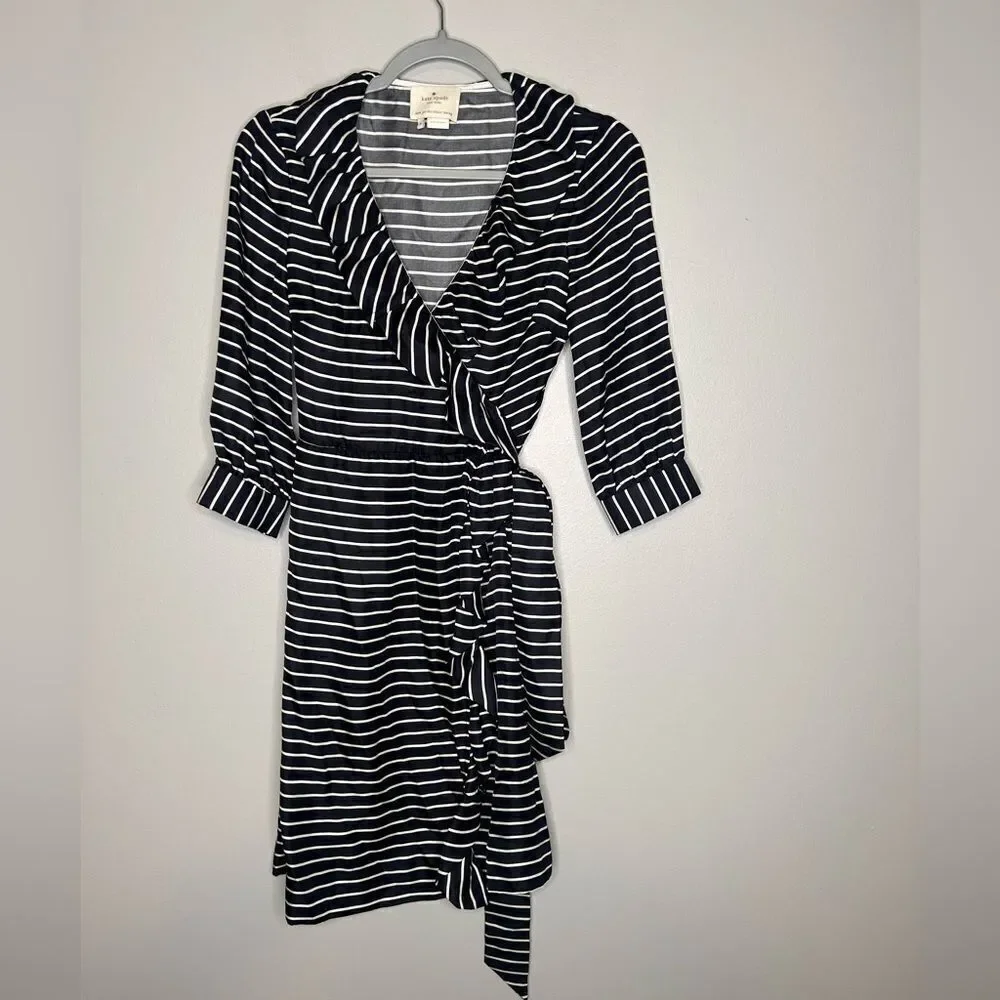 Kate Spade Daniella Striped Wrap Dress